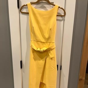 White House black market yellow dress